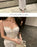 VenusFox Women's Vintage Pink & White Lace Patchwork Strapless Maxi Dress