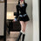 VenusFox Women's Striped Two-Piece Skirt Set – Pleated Korean-Inspired Spring Outfit