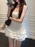 Chic Y2K Sleeveless Mini Dress For Woman Summer Black Dresses Sexy Clubwear Party Slim fit Ruffle Pleated Short Dress