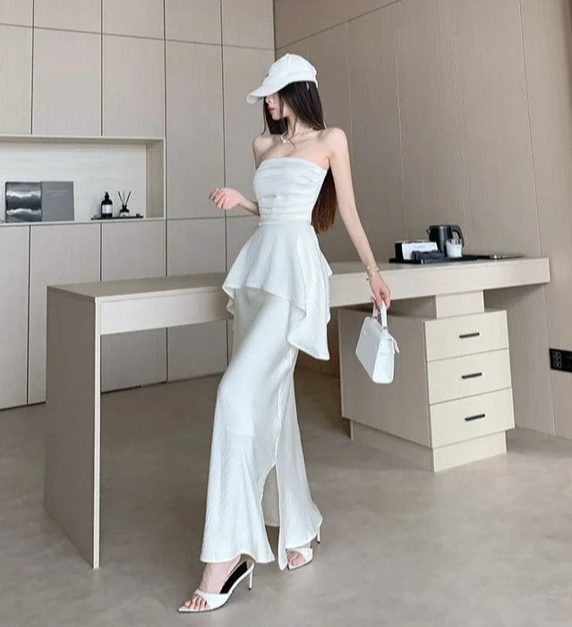 Sleeveless Women's Two Skirt Piece Set Festival Clothing Luxury Y2k Clothes Cheap Offers Vacation 2025 Trend Full Female Outfits