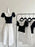 Summer Women Korean Mori Girl 2000s Aesthetic Cute Core Outfits 2 Piece Set Short Sleeve Peter Pan Collar Crop Top + Midi Skirt