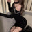 Over The Shoulder Woman Knitted Dress New in Fashion Cool Essential Comfortable Korean Y2k Sexy Daring Crochet Dresses for Women