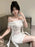 VenusFox Woman Dress Strapless Ruffles Sweet Off Shoulder Patchwork Slim Sweet Backless Summer Fashion Party Mini Dresses Sexy