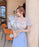 2 Pieces Sets for Women Short Sleeve Skirt Slit Kawaii Clothing Trend 2024 Formal Occasion Luxury Designer Event Woman Outfit
