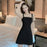 Women's Long Sleeve Dresses Mesh Party One-piece Loose Korean Style Outfits Elegant Luxury Pretty Hot Female Dress Evening Prom