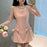 VenusFox Sweet Sleeveless Birthday Party Dress Women Summer Beading Round Neck Waist Bow A-line Mini Dresses Elegant Vestidos