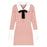 Bow Female Knit Dress High Quality Deals Trend Fashion Korean Comfortable Casual Essential New in Pink Women's Crochet Dresses