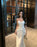 VenusFox Women's Vintage Pink & White Lace Patchwork Strapless Maxi Dress