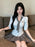 Korean College Sle Sweet And Spicy irt Top with Waist-Cinching Midi Skirt Set Cotton Blend Seven-quarter Sve Tie-waist