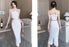 2 Pieces Skirt Sets for Women Flowers Jacket Full Luxury Designer Clothing Summer Fashion 2025 Y2k Clothes Woman Outfit Sling