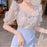 2 Pieces Sets for Women Short Sleeve Skirt Slit Kawaii Clothing Trend 2024 Formal Occasion Luxury Designer Event Woman Outfit
