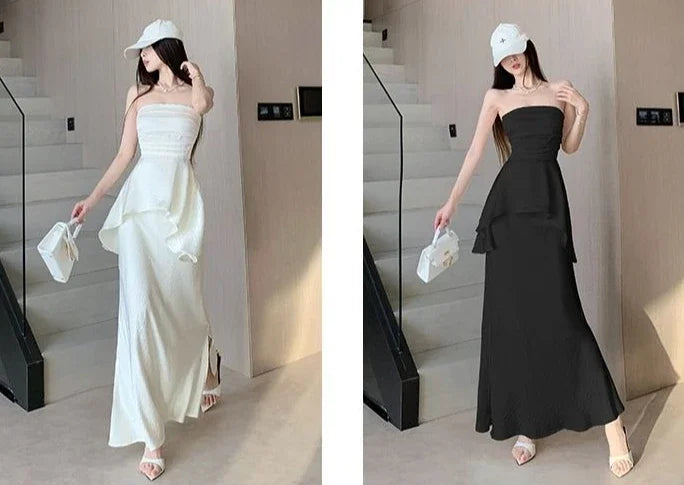 Sleeveless Women's Two Skirt Piece Set Festival Clothing Luxury Y2k Clothes Cheap Offers Vacation 2025 Trend Full Female Outfits