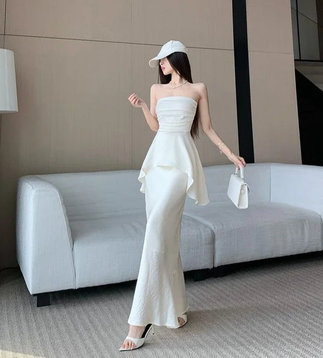 Sleeveless Women's Two Skirt Piece Set Festival Clothing Luxury Y2k Clothes Cheap Offers Vacation 2025 Trend Full Female Outfits