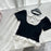 Summer Women Korean Mori Girl 2000s Aesthetic Cute Core Outfits 2 Piece Set Short Sleeve Peter Pan Collar Crop Top + Midi Skirt