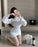 Off Shoulder Dresses for Women Spring Autumn 2025 Beach Korean Fashion One Pieces Curvy Hot Kpop Chiffon Woman Long Sleeve Dress