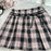 Summer Women Korean Shoujo Idols 2000s Gyaru Outfits 2 Piece Set Short Sleeve Crop Top With Tie + Mini Plaid Pleated Skirts