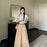 Slit Stripe Women's Two Skirt Piece Set Festival Elegant Casual Vintage New in The Same Korean Style Co Ord Chic Female Outfits