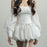 VenusFox French Strapless Dress Women Spring Summer Temperament High-end Sexy Backless Princess Puffy Dresses Shorts Set