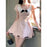 VenusFox French Cute Girl Pink Dress 2025 Summer Women New Gentle Lace Sweet Fresh Slimming Temperament Bow A-line Short Dresses