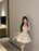 Ele Satin Slim Fit ter Dr Women's Summer High Waist Flared ort Skirt Slimming A-Line Dr Korean Sle Casual Wear