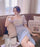 2 Pieces Sets for Women Short Sleeve Skirt Slit Kawaii Clothing Trend 2024 Formal Occasion Luxury Designer Event Woman Outfit