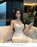 VenusFox Women's Vintage Pink & White Lace Patchwork Strapless Maxi Dress