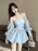 VenusFox French Strapless Dress Women Spring Summer Temperament High-end Sexy Backless Princess Puffy Dresses Shorts Set