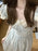 VenusFox French Retro Fairy Style Small Flying Sleeves Summer New Korean Temperament Lace Bow Blue Forest Style Dress Women