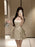 Ele Satin Slim Fit ter Dr Women's Summer High Waist Flared ort Skirt Slimming A-Line Dr Korean Sle Casual Wear