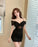 Sexy Low Cut Strapless Bodycon Dress for Women Summer Night Club Workwear Hot Girl Shoulder Bared Mini Dress Club Women's Wear