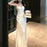 VenusFox Women's Vintage Pink & White Lace Patchwork Strapless Maxi Dress