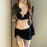 VenusFox Women's Four-Piece Bikini Set – Matching Cover-Up Skirt & Resort Swimwear