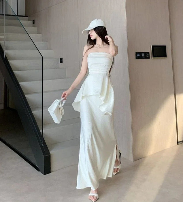 Sleeveless Women's Two Skirt Piece Set Festival Clothing Luxury Y2k Clothes Cheap Offers Vacation 2025 Trend Full Female Outfits