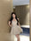 Ele Satin Slim Fit ter Dr Women's Summer High Waist Flared ort Skirt Slimming A-Line Dr Korean Sle Casual Wear