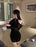 Off Shoulder Dresses for Women Spring Autumn 2025 Beach Korean Fashion One Pieces Curvy Hot Kpop Chiffon Woman Long Sleeve Dress