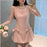 VenusFox Sweet Sleeveless Birthday Party Dress Women Summer Beading Round Neck Waist Bow A-line Mini Dresses Elegant Vestidos