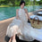 VenusFox Temperament Bohemian Seaside Resort Style Sexy Loose Hanging Neck Character Embroidery Sleeveless Midi Dress Women Summer