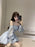 VenusFox French Strapless Dress Women Spring Summer Temperament High-end Sexy Backless Princess Puffy Dresses Shorts Set
