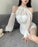 Off Shoulder Dresses for Women Spring Autumn 2025 Beach Korean Fashion One Pieces Curvy Hot Kpop Chiffon Woman Long Sleeve Dress