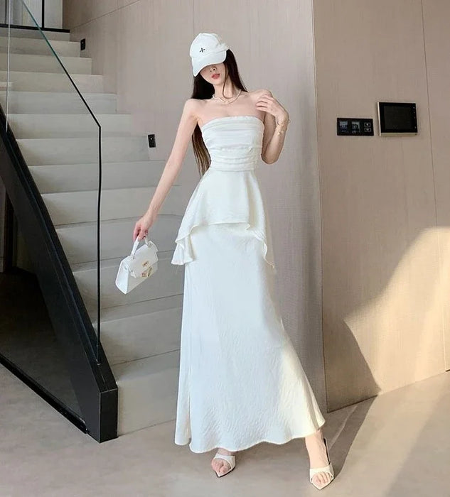 Sleeveless Women's Two Skirt Piece Set Festival Clothing Luxury Y2k Clothes Cheap Offers Vacation 2025 Trend Full Female Outfits