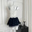 Summer Women Kpop Birthday Gyaru Y2k Coquette 2000s Aesthetic Rave Idols Outfits 2 Piece Set Camisole + Mini Pleated Skirt