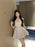 Ele Satin Slim Fit ter Dr Women's Summer High Waist Flared ort Skirt Slimming A-Line Dr Korean Sle Casual Wear