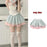 Y2k Sweet Style Skirt Set Bow Tie Peter Pan Collar Top High-Waist Puffy Skirt 2 Piece Set Summer Preppy JK Sailor Uniform Outfit