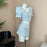 Elegant Chic Vintage Tweed Sets Women Outfits Puff Sleeve Double Breasted Cropped Tops + Asymmetrical Mini Skirt Two Piece Suits