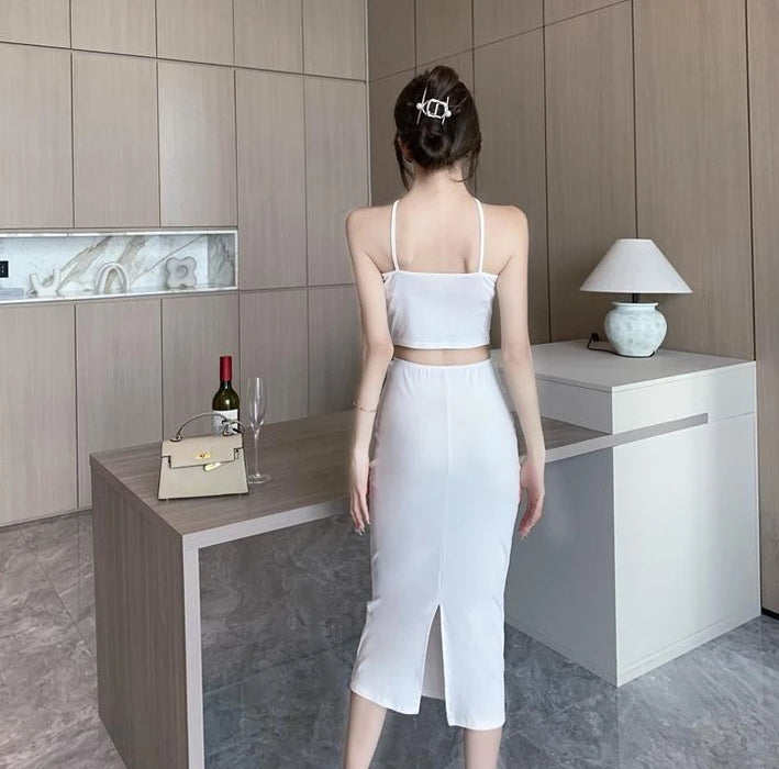 2 Pieces Skirt Sets for Women Flowers Jacket Full Luxury Designer Clothing Summer Fashion 2025 Y2k Clothes Woman Outfit Sling