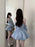 VenusFox French Strapless Dress Women Spring Summer Temperament High-end Sexy Backless Princess Puffy Dresses Shorts Set