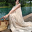 VenusFox Temperament Bohemian Seaside Resort Style Sexy Loose Hanging Neck Character Embroidery Sleeveless Midi Dress Women Summer