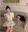 Kawaii 2 Pieces Skirt Sets for Women Vacation 2025 New Matching in The Same Full Summer Fashion Clothing Trend Woman Outfit