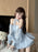 VenusFox French Strapless Dress Women Spring Summer Temperament High-end Sexy Backless Princess Puffy Dresses Shorts Set