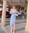 2 Pieces Sets for Women Short Sleeve Skirt Slit Kawaii Clothing Trend 2024 Formal Occasion Luxury Designer Event Woman Outfit